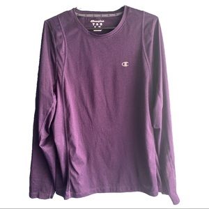 Champion purple athletic long sleeve shirt